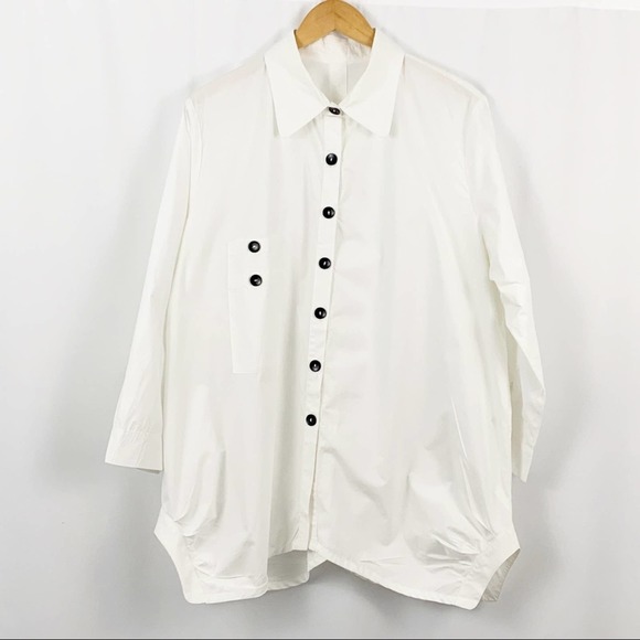 IC by Connie White Button Down Blouse XXL - Picture 1 of 6